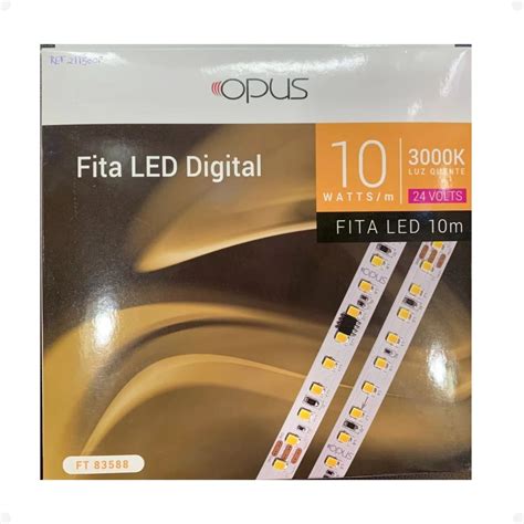 Fita Led 2835 Programável Digital 10W M 24V 720Lm 120Leds IP20 Rolo 10m