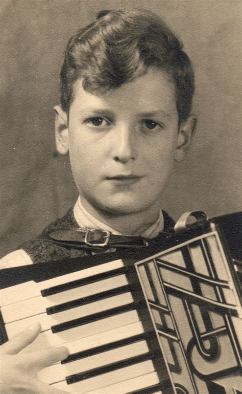 Twelve Year Old Dad Getting A Hang Of His Accordion 1948 R Oldschoolcool