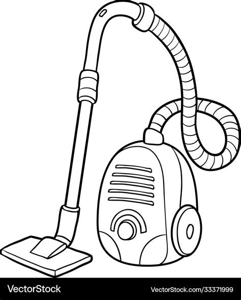 Coloring Book Vacuum Cleaner Royalty Free Vector Image