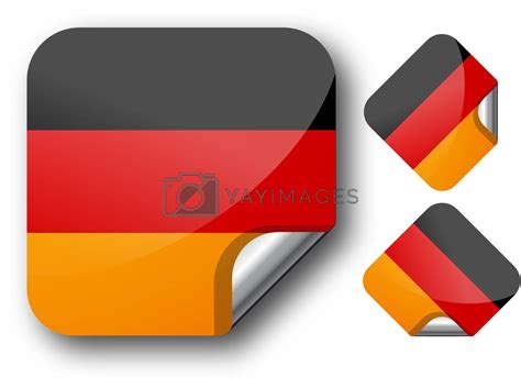 Sticker with German flag by SolanD Vectors & Illustrations with ...