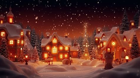 Premium AI Image | Christmas Lights Radiance Night Scene with ...