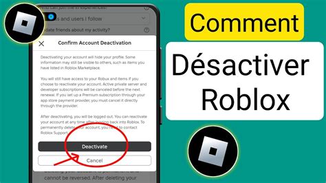 comment désactiver le compte roblox roblox nouveau compte désactiver