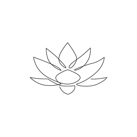 Premium Vector Single Continuous Line Drawing Fresh Lotus For