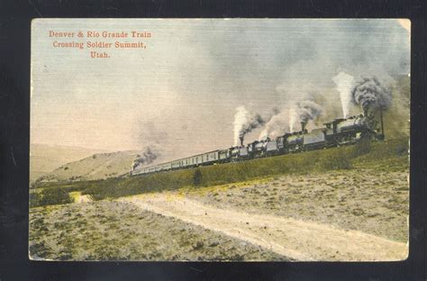 Soldier Summit Utah Denver & RIO Grande Railroad Train Vintage Postcard | United States - Utah ...