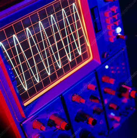 View Of Oscilloscope Showing A Voltage Time Trace Stock Image T