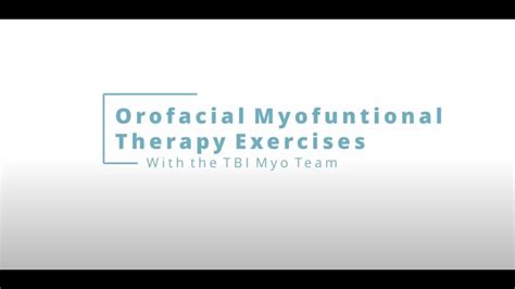 Orofacial Myofunctional Therapy Exercises With The Breathe Institute S