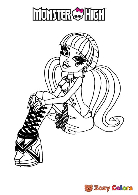 Free Monster High Draculaura Coloring Page