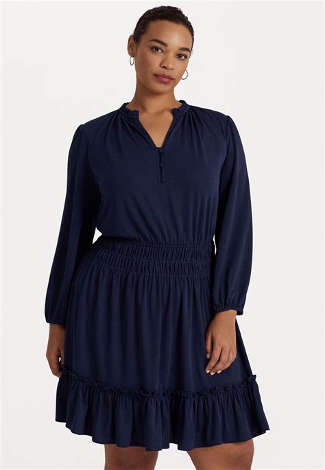 Lauren Ralph Lauren Woman Kinslie Long Sleeve Day Dress Jerseykleid Refined Navydunkelblau