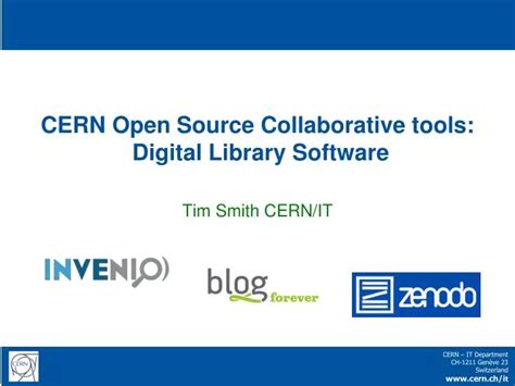 Ppt Cern Open Source Collaborative Tools Digital L Ibrary S Oftware