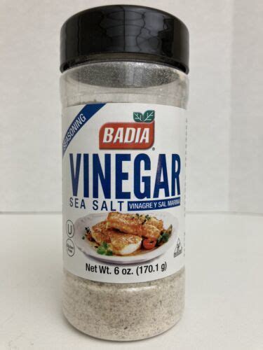 Badia Vinegar Sea Salt Seasoning 6 Oz Bottle Mixes