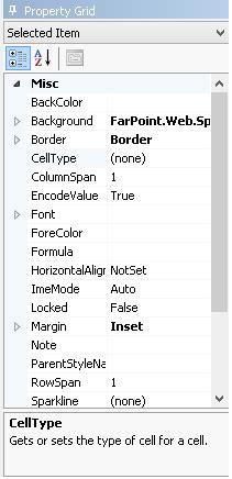 Customizing Cells In Spread Designer Spread ASP NET 17