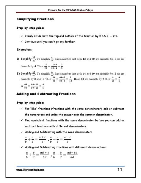 Prepare For The Tsi Math Test In Days A Quick Study Guide With Two