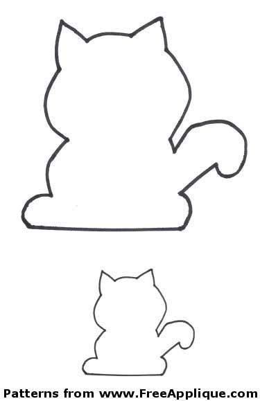 14 Cat Patterns Free Applique Patterns Cat Template Free Applique