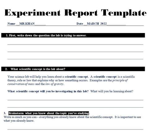 16 Exclusive Experiment Report Templates In MS WORD Writing Word