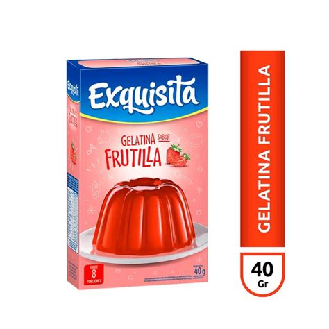 Gelatina Exquisita Frutilla X 40 Gr Superuno