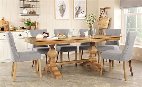 Cavendish Extending Dining Table And 4 Bewley Chairs Natural Oak Veneer And Solid Hardwood Light