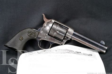 Colt 1st Gen Single Action Army SAA 4 75 45 LC Revolver Letter 1902