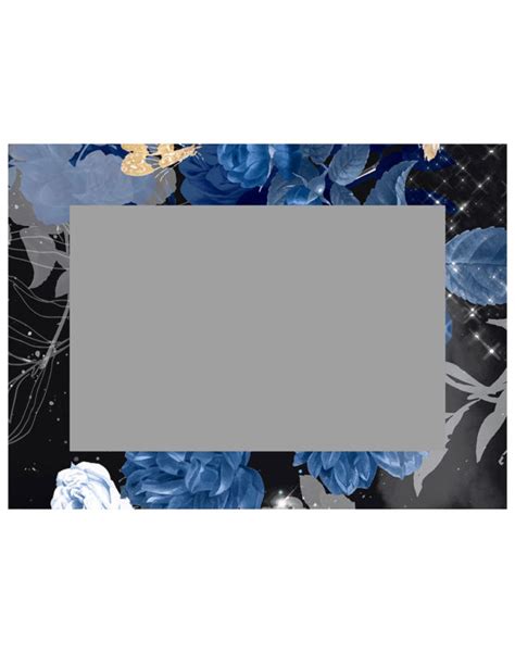 Blue Flower Selfie Frame Nkabo Graphics