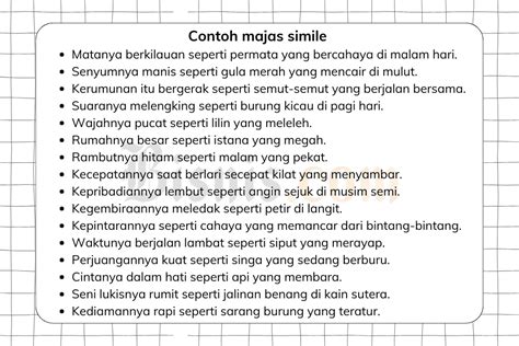 40 Contoh Majas Simile Pengertian Dan Ciri Cirinya