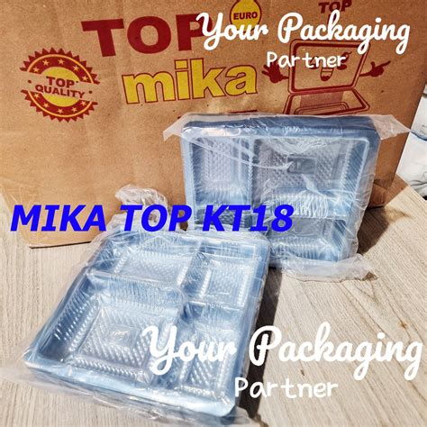 MIKA TOP KT18 DUS NASI 18X18 SEKAT 5 KOTAK NASI ALAS NASI ISI 100 PCS