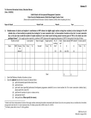 To Recurrent Subventions Section Education Bureau Doc Template