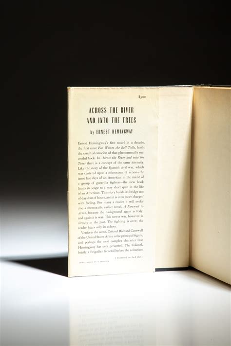 Across The River And Into The Trees - The First Edition Rare Books