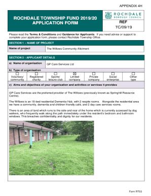 Fillable Online Democracy Rochdale Gov TC 09 19 Fax Email Print PdfFiller