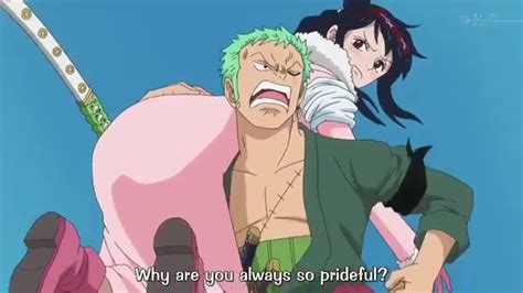 One Piece funny moment - Zoro carries Tashigi - YouTube