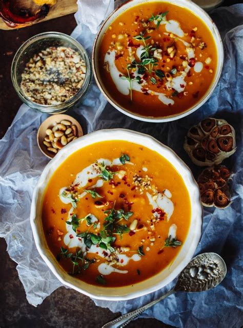 Spicy Butternut Squash Sweet Potato And Coconut Soup