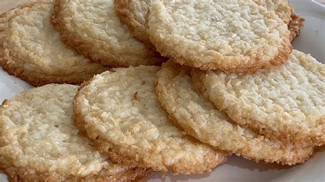 Thin Coconut Cookies Recipe Youtube