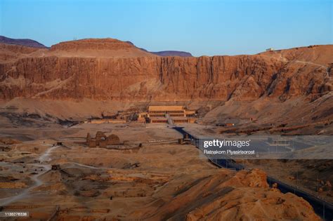 Sunrise Scene Of Aerial View From Balloon Of Queen Hatshepsuts Palace