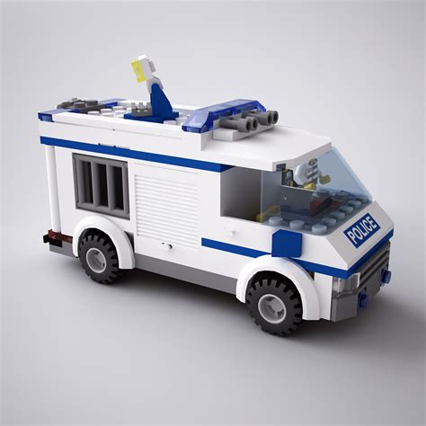 3d Model Lego Police Van