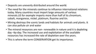 Mineral conservation | PPT