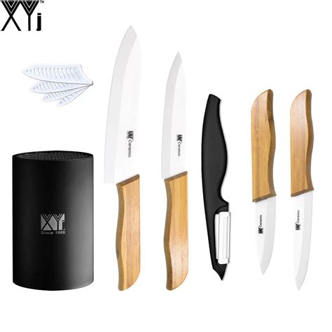 Professional Kitchen Knives XYJ Brand Bamboo Handle 3 4 5 6 Ceramic