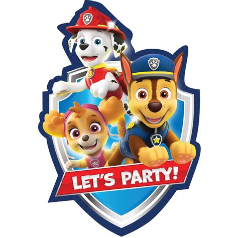 Paw Patrol Adventures Postcard Invitations 8 Pack Big W