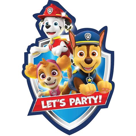 Paw Patrol Adventures Postcard Invitations Pack Big W