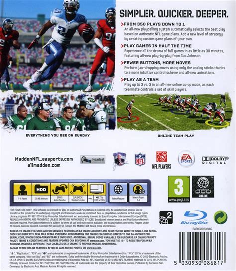 Madden NFL 11 2010 Box Cover Art MobyGames