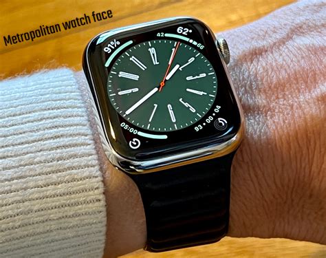 Apple Watch Series 8 45mm Silver Stainless Steel With Midnight Leather