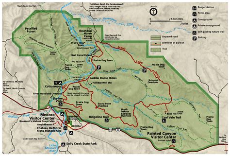 Map of Theodore Roosevelt - Park JunkiePark Junkie