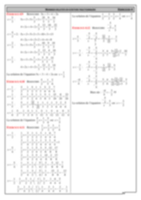 Solution Mathematiques Me Ann E Coll Ge Substitutions De Valeurs