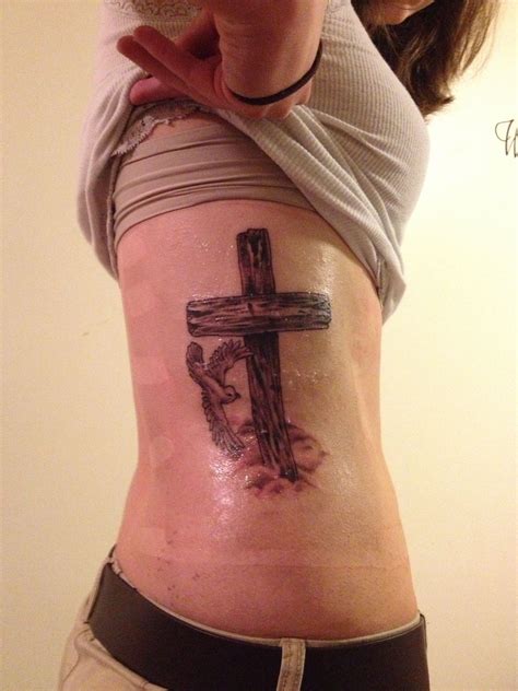 Better version of rugged cross and dove tattoo | Tattoos, Cross tattoo ...