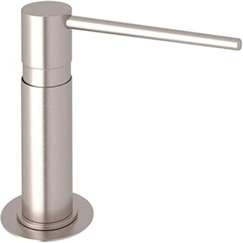 Rohl Ls2150stn Modern Deck Mounted Soap Dispenser With 12 Ounce Bottle Satin Nickel