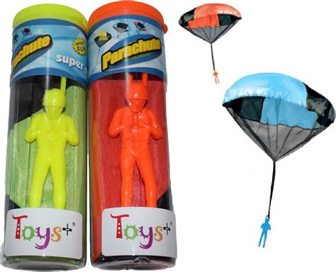 Toys 2 Pack Tangle Free Throwing Parachute Men With Large