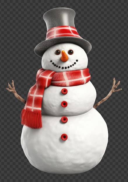 Boneco De Neve Isolado Em Fundo Transparente PSD Premium