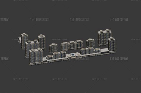 高层建筑 居民楼模型 私人住宅模型库 3ds Maxmax模型下载 Cg模型网