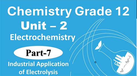 7 Grade 12 Chemistry Unit 2 Electrochemistry Part7 Industrial Application Of Electrolysis