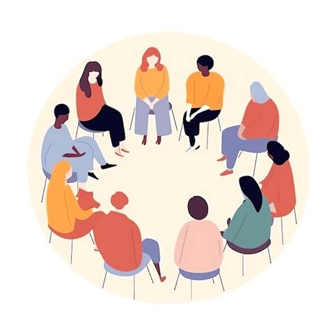 A Support Group Meeting With Diverse Individuals Sharing Their Mental