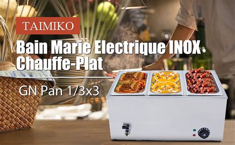 Taimiko Bain Marie Lectrique En Acier Inoxydable V Chauffe Plats