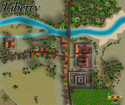 The Abbey Of Liberty In The Lands Of Dyvers Greyhawk Town Map