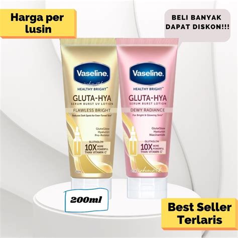 Jual Vaseline Healthy Bright Gluta Hyaluron Niacinamide Serum UV Lotion